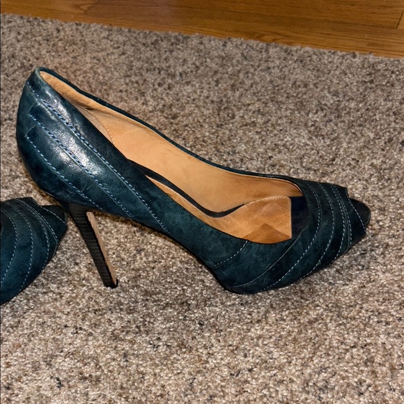 L.A.M.B. Gwen Stefani lamb aqua color size 10 heels - Picture 5 of 9